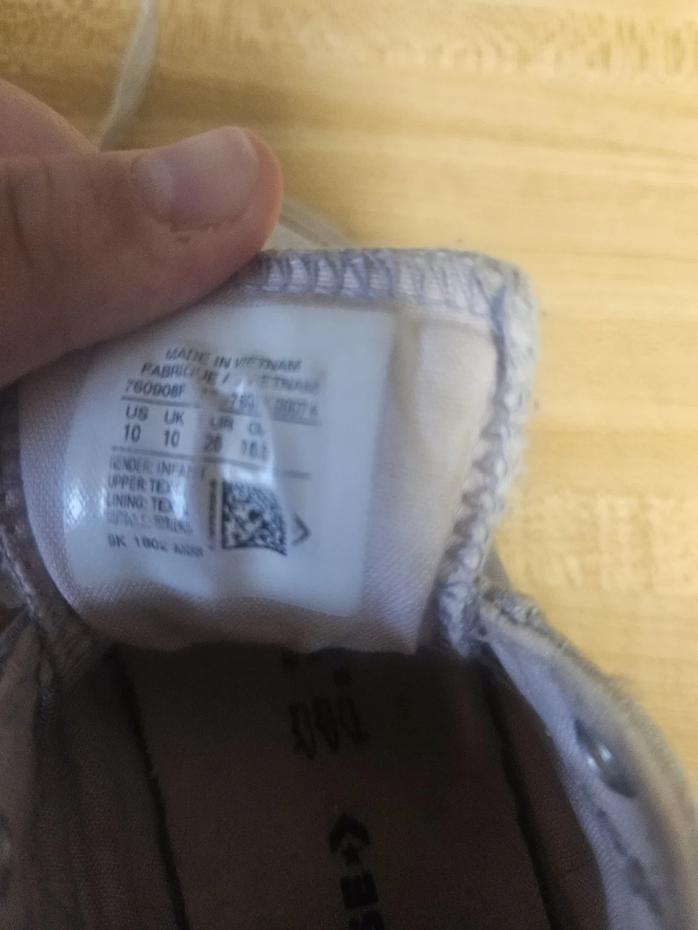 Converse Kids Canvas Lace-Up Sneakers in Light Gray and White